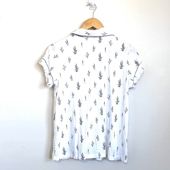 Kyte Baby Lavender Womens Shorts Pajama Set Size XS White Purple Bamboo Cozy - Picture 3 of 10